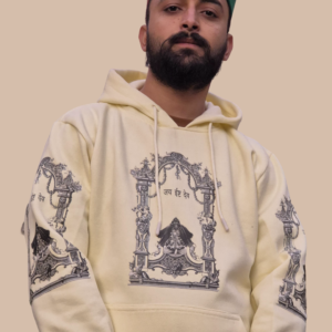 front 1 जय ईष्ट देव Baroque Vintage Hoodie