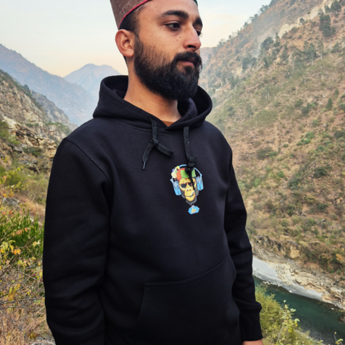 Pahadi Swag black hoodie