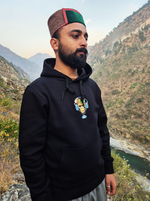 Pahadi Swag black hoodie