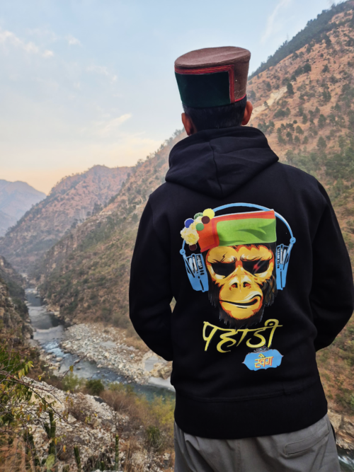 Pahadi Swag black hoodie