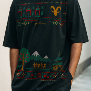 Pahadi soul tshirt 1 Pahadi Soul Black Oversized T-shirt