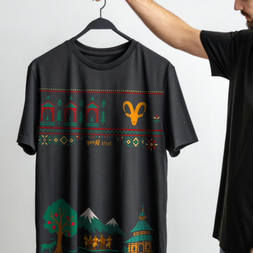 Pahadi Soul Black Oversized T-shirt